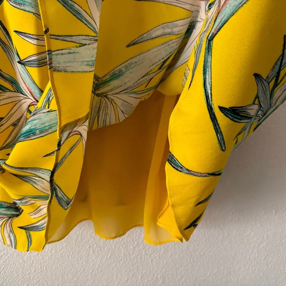 1. State Sunny Yellow Tropical Floral Mini Shift Dress Medium Vibrant Casual - Picture 9 of 12